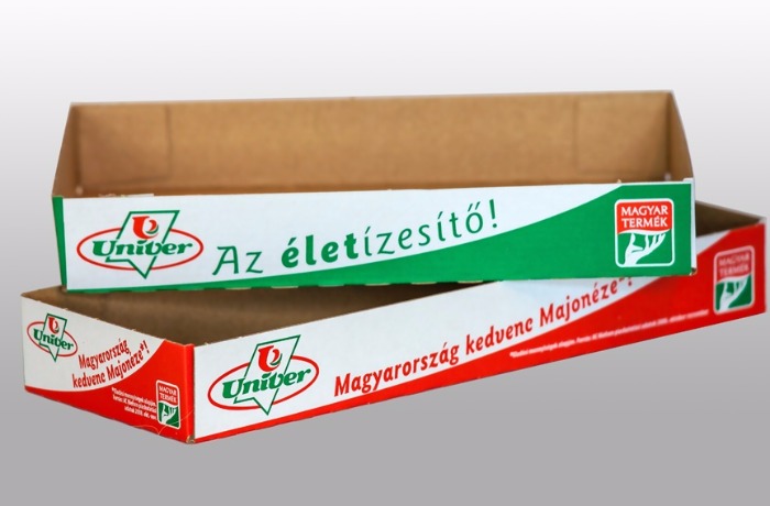 Dunapack hullámpapírlemez tálca majonéz csomagolásra