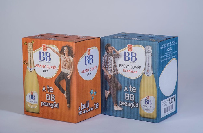 BB pezsgő gyűjtőkarton
